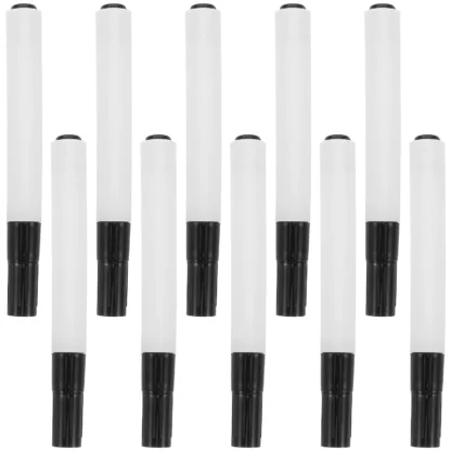 10 Uds. De conchas marcadoras de pizarra, bolígrafos recargables de borrado en seco, punta fina, pizarra blanca fácil de borrar, suministros de arte para dibujo de ventana