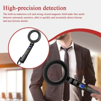 Detector de metales de mano plegable Detector de metales con pantalla LED plegable con alertas de sonido y vibración Detección de alta sensibilidad