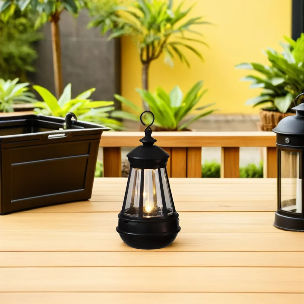 Luz nocturna Solar para jardín, lámpara colgante de plástico creativa, linterna para exteriores con energía Solar, luz de paisaje impermeable