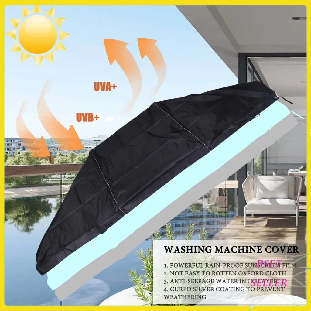 A010 Cubierta para lavadora Secadora de ropa Protege Cubierta protectora solar impermeable a prueba de polvo