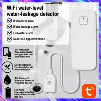 M09K para Alexa Wifi detección de fugas de agua Detector de alarma Tuya interruptor Sensor de fugas de agua controlador de voz Google Home