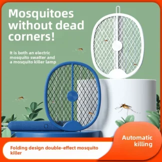 Raqueta antimosquitos 3 en 1, Mata insectos, red protectora con carga USB, suministros para el hogar, dormitorio y sala de estar