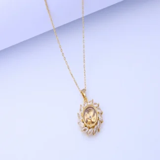 Elegante collar giratorio con incrustaciones de diamantes de inspiración vintage | Colgante de joyería unisex para decoración elegante