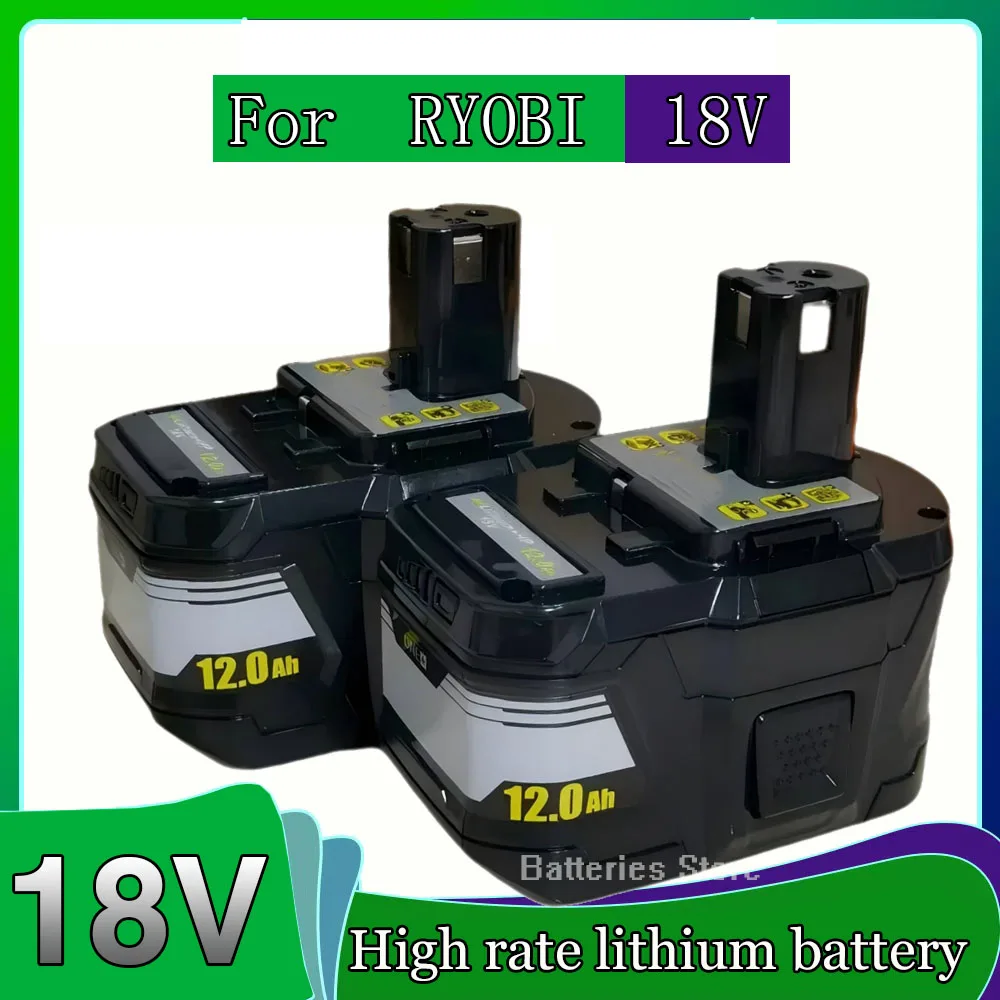 Nueva batería de iones de litio de alto rendimiento RYOBI 18V 12.0Ah-15C adecuada para todas las series de herramientas eléctricas P108 P109 RB18L50 RB18L20