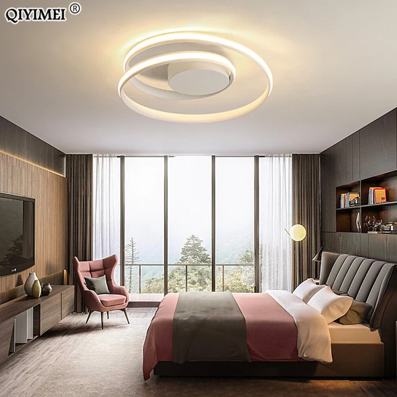 Luces de techo de moda minimalista nórdica moderna, lámpara LED para sala de estar, dormitorio, sala de estudio, montada en superficie
