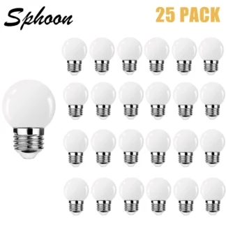 Bombilla LED de globo lechoso de plástico inastillable G45 E27 220V cadena de luz 1W 3W lámparas de bola baratas para iluminación de cadena de fiesta de jardín