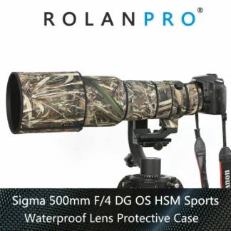 ROLANPRO-abrigo de camuflaje para lentes, cubierta para lluvia para SIGMA 500mm F/4 DG OS HSM, funda protectora para lentes deportivas, abrigo impermeable de nailon para lentes