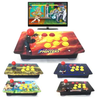 RAC-J500S Joystick Arcade de 8 botones, Panel de ilustraciones acrílicas con cable USB para PC