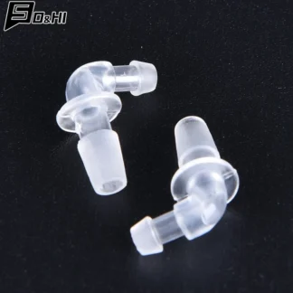 Adaptador de tubo estilo 2 uds., accesorios para audífonos, conector transparente para auriculares, conector de tubo para cable de auriculares