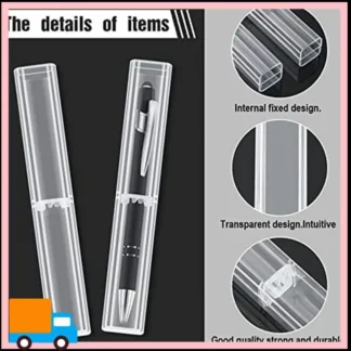 Cajas de lápices vacías de regalo de 40 piezas, cajas de lápices de plástico transparentes para almacenamiento de bolígrafos