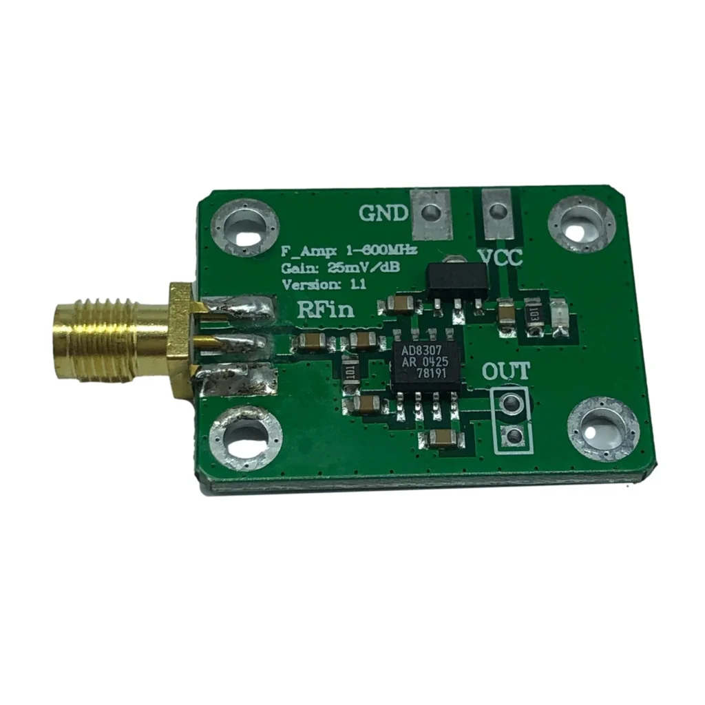 A62T-AD8307 Medidor de potencia RF Detector logarítmico Detección de potencia 1-600MHz Detector RF Medidor de potencia