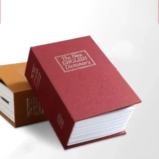 Caja de Metal con forma de libro, caja de llaves oculta con cerradura, libro simulado, almacenamiento diario de joyería, caja de ahorro