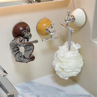 Gancho de almacenamiento con ventosa no perforada para el hogar, soporte de carga fuerte y sin costuras, gancho para decoración del hogar, nuevo estilo