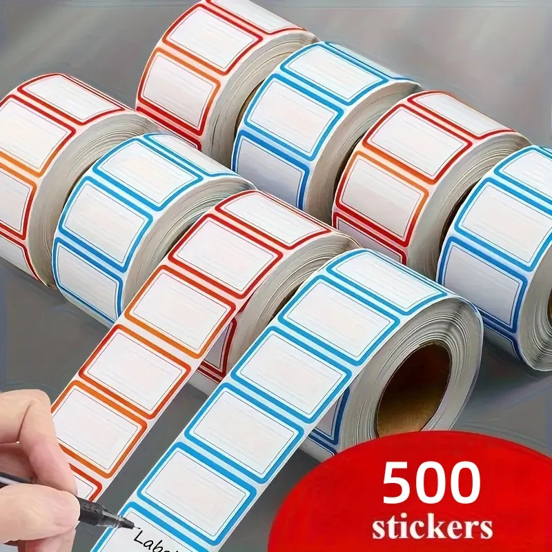 500 Uds etiquetas adhesivas de congelación sin residuos cáscara impermeable y resistente al aceite congelador nevera despensa etiquetas de regalo etiquetas adhesivas de oficina