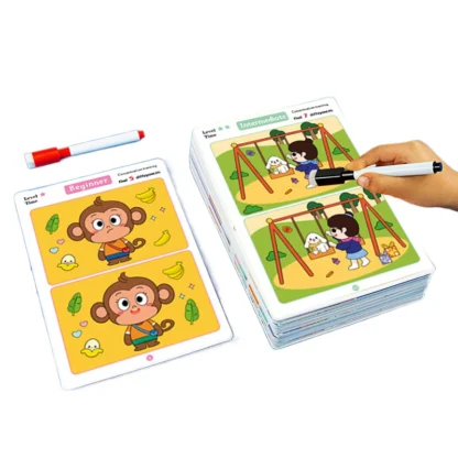 20/22/64 Uds Flashcard encontrar diferentes tarjetas de juego suministros de oficina entretenimiento tarjetas de juego de fiesta juego de errores reutilizable TMZ