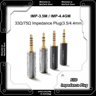 FiiO 33ohm 75ohm enchufe de impedancia conector de 3,5mm/4,4mm enchufe de impedancia portátil personalizar accesorios de juego de alta calidad de sonido