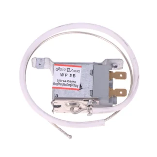 Termostato de nevera de 50/60 Hz CA 250 V 6 A WP5B de 2 pines con cable metálico resistente de 50 cm