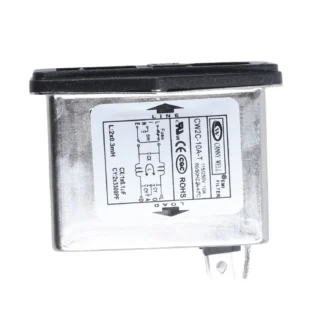 2 uds accesorios: 1 Uds terminales de soldadura filtro IEC 320 C14 EMI y 1 Uds DM 55-1 voltímetro Digital LCD enchufe estadounidense