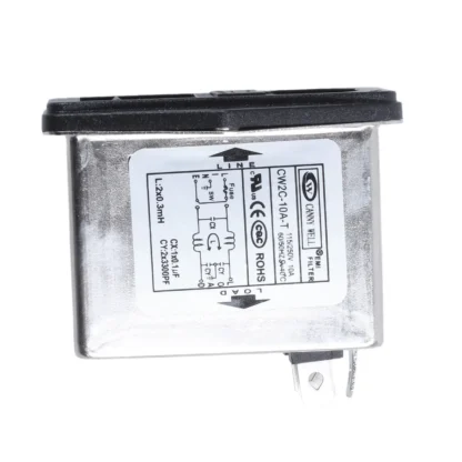 2 uds accesorios: 1 Uds terminales de soldadura filtro IEC 320 C14 EMI y 1 Uds DM 55-1 voltímetro Digital LCD enchufe estadounidense