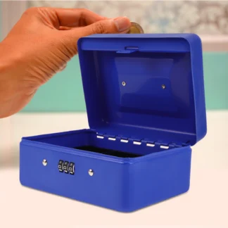 Caja de efectivo de Metal de 5,8 pulgadas con cerradura de combinación, caja organizadora de dinero portátil pequeña con cerradura para objetos de valor en efectivo, oficina y hogar