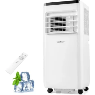 Aire acondicionado portátil Unidad de CA de 8000 BTU con función de ventilador y deshumidificador para refrigeración interior Ideal para dormitorios y salas de estar