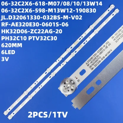 Tira de LED para iluminación trasera para Philco Ph32c10 PTV32C30D PTV32C30 Ph32c10dsgwa AKTV3227H MI32TV-JY 06-32C2X6-618-M10W14-NEW LT-32C485
