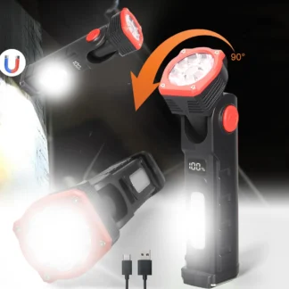 Linterna LED portátil superbrillante, luz de trabajo recargable multifuncional con Clip, linterna magnética para acampar al aire libre