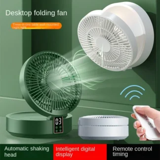 Ventilador portátil con Control remoto para colgar en la pared, ventilador plegable eléctrico recargable por Usb, luz nocturna, Enfriador de aire para el hogar, nuevo, 2023