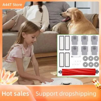 A44T 2 juegos para Roborock Q Revo S/Q Revo Maxv/Q Revo Pro Robot aspirador Cepillo Lateral principal filtros Hepa paño de mopa bolsas de polvo