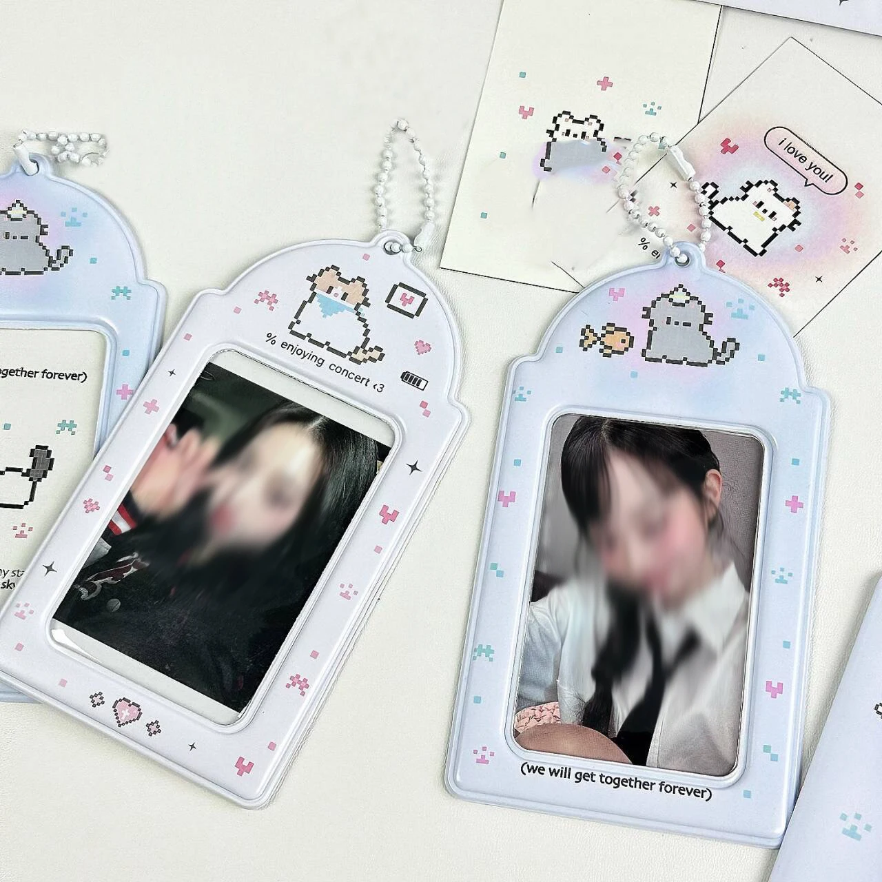 Funda protectora para tarjeta de identificación de papelería, llavero de 1 piezas, bolsa colgante, tarjetero de dibujos animados