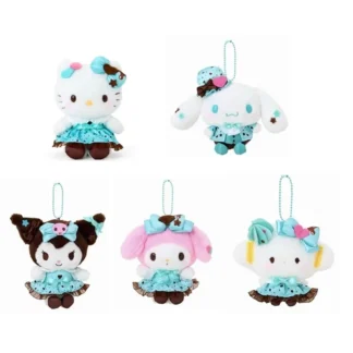 Nuevo Sanrio Hello Kitty Cinnamoroll Mint Chocolate Series juguete My Melody muñeca de dibujos animados llavero mochila dijes chica regalos de vacaciones