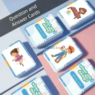 Tarjeta Q & A en inglés para padres e hijos, tarjeta Flash de educación temprana cognitiva comportamental, iluminación educativa, tarjeta interactiva para niños