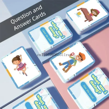 Tarjeta Q & A en inglés para padres e hijos, tarjeta Flash de educación temprana cognitiva comportamental, iluminación educativa, tarjeta interactiva para niños