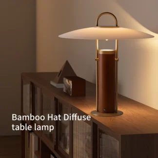 Aisilan Hotel Lujo Madera Vidrio Naranja Oro Mesita de noche Lámpara de escritorio de lectura regulable Lámpara de mesa