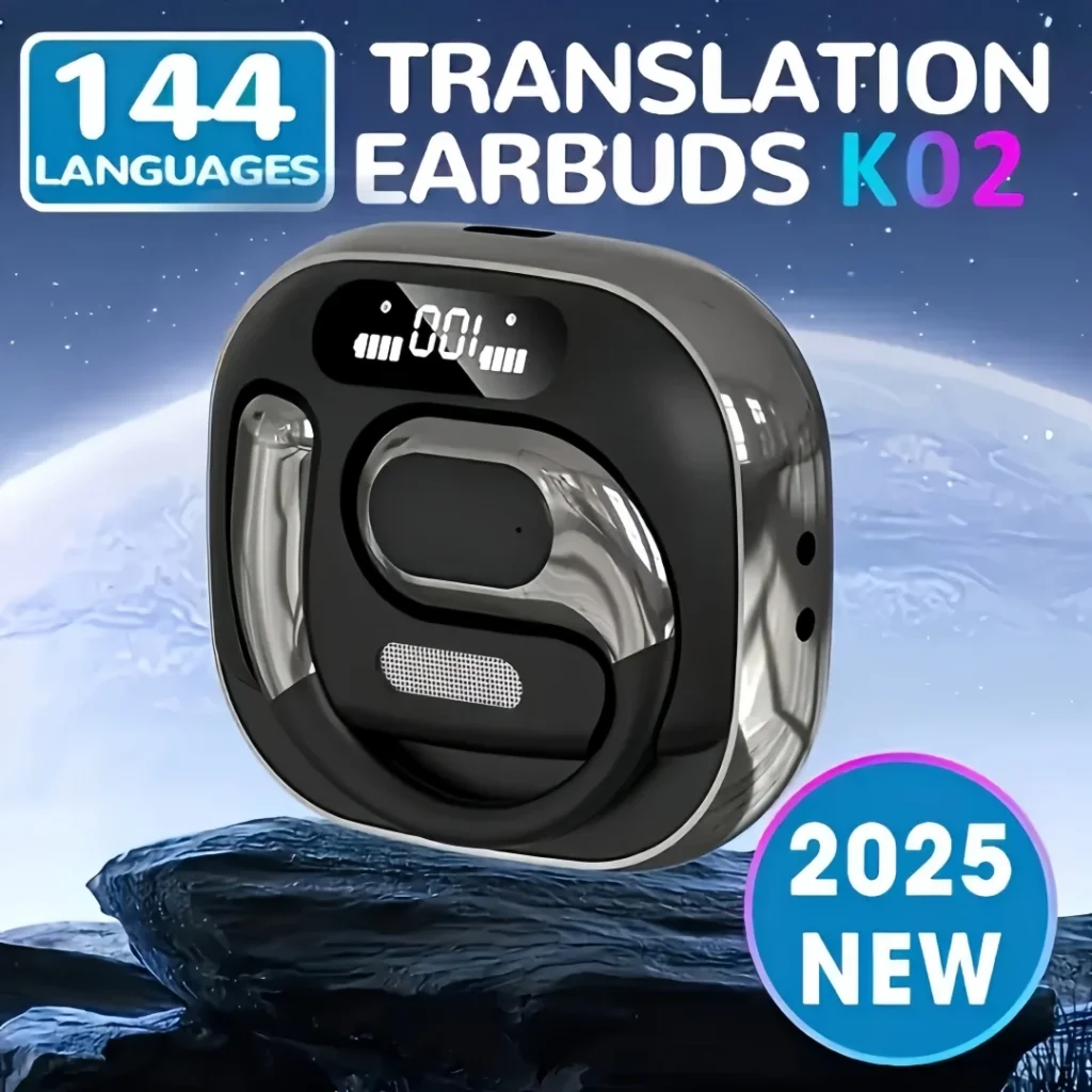 Auriculares de traducción en tiempo real - Auriculares con traductor de idiomas AI 144, Audifonos Traductores Inglés Español,