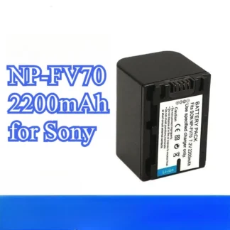 Batería de repuesto de 2200 mAh para videocámara Sony NP-FV70 compatible con FDR-AX40 AX45 AX60 DEV-3 DEV-5 DEV-50