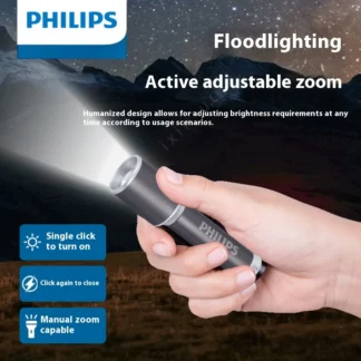 Philips New 2251 Mini linterna multifuncional portátil-lámpara de Camping de aleación de aluminio para senderismo autodefensa