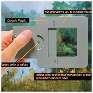 Visor de paisaje de artista, herramienta de composición de plástico duradero, buscador de perspectiva de dibujo y bocetos, apertura ajustable