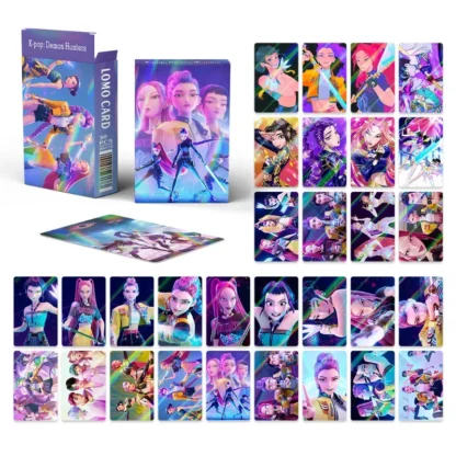 Tarjetas holográficas del grupo K-POP Demon Hunter Girl, 30 Uds., juegos coleccionables de Anime para fanáticos de K-POP Merch/tarjetas comerciales, regalos de juegos