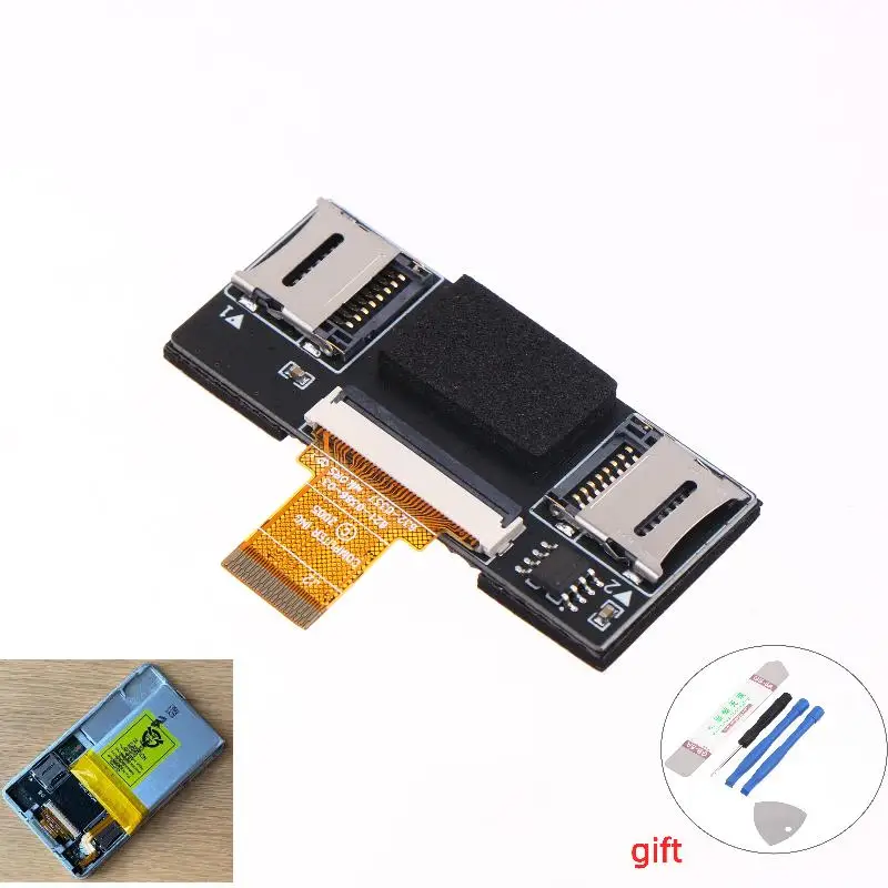 Para IFlash adaptador Micro SD de doble tarjeta Ipod Classic 5th 30GB 5.5th 60GB 80GB 6th 80GB 160GB 6.5th 120GB 7th 7.5th 160GB IPC IPV