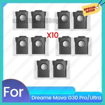 -ABJZ 10 Uds repuestos bolsas de polvo eficientes para Dreame Mova G30pro/Ultra aspiradora suministros de limpieza del hogar