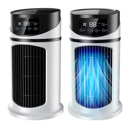 Ventilador de escritorio de refrigeración silencioso 3 en 1, ventilador de mesa silencioso Personal ajustable de 6 velocidades, Enfriador de aire de viento para circulación para dormitorio y oficina