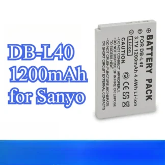 Batería de repuesto de 1200mAh para Sanyo DB-L40 Compatible con batería de videocámara DMX-HD1 HD700 E760 HD875 HD1075