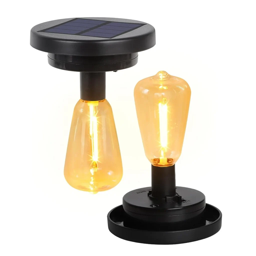 ABGV Piezas de repuesto de luz solar para linterna: parte superior de repuesto solar impermeable de 3 pulgadas para luz de repuesto de linterna antigua