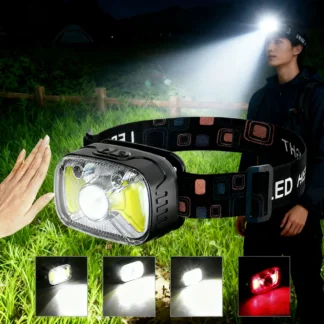 Linterna de cabeza de luz fuerte Mini Led recargable pesca nocturna potente antorcha lámpara de cabeza al aire libre impermeable Camping linterna de cabeza portátil