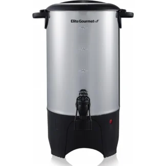 Elite Gourmet CCM040 Filtro extraíble de urna de café de 40 tazas de acero inoxidable para una fácil limpieza, dispensador bidireccional con mano Cool-Touch
