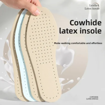 Plantillas Plantillas de látex de piel de vacuno fina de verano - Alto elástico que absorbe los golpes antiolor cómodas para una sola vez
