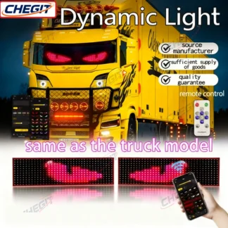 Logotipo LED para coche, aplicación de ojos de demonio, luz nocturna, pantalla LED Flexible programable DIY para accesorios de coche y camión, Panel de píxeles de matriz LED