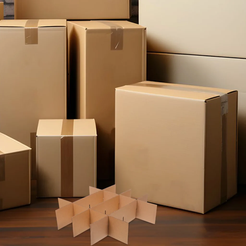 Caja de embalaje de cartón divisora, 5 uds., Ideal para almacenamiento de adornos y cocina, protección confiable en el transito