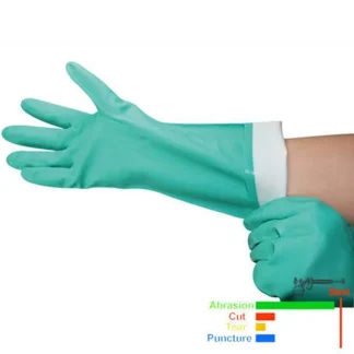 Guantes solventes de nitrilo, guantes antideslizantes resistentes al aceite, herramientas de limpieza química para el hogar, guantes largos impermeables